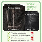 Hair Toppers for Women Real Human Hair, 360°3D Bangs Clip Human Toppers for Women with Thinning hair Realistic Scalp Line (60#, 3D French Bangs(11 * 7))