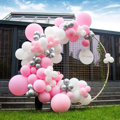 120Pcs 5 Inch Metallic Silver Balloons, Metallic Chrome Silver Latex Balloons - Image 6