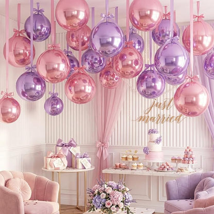 Jenaai 30 Set Round Foil Balloons Bulk 22 Inch 4d Metallic Giant Balloons Set - Image 7