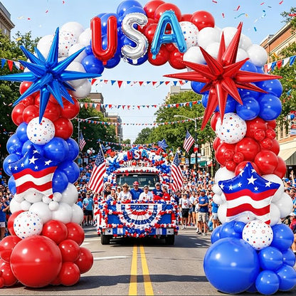 4th of July Balloon Garland Arch Kit, Patriotic Decorations - Image 7