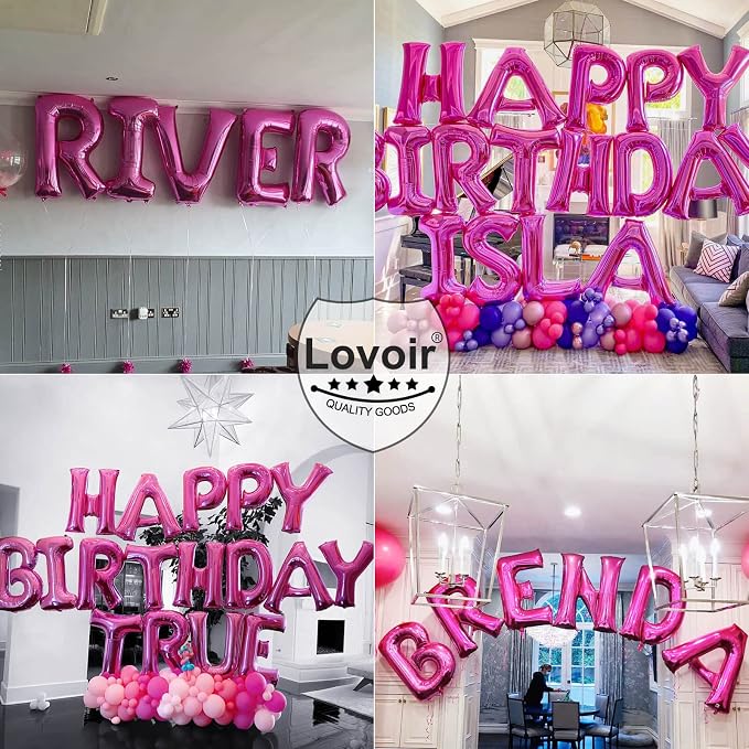 Lovoir 40 Inch Large Hot Pink Letter F Balloons Big Size Jumbo Mylar Foil - Image 7