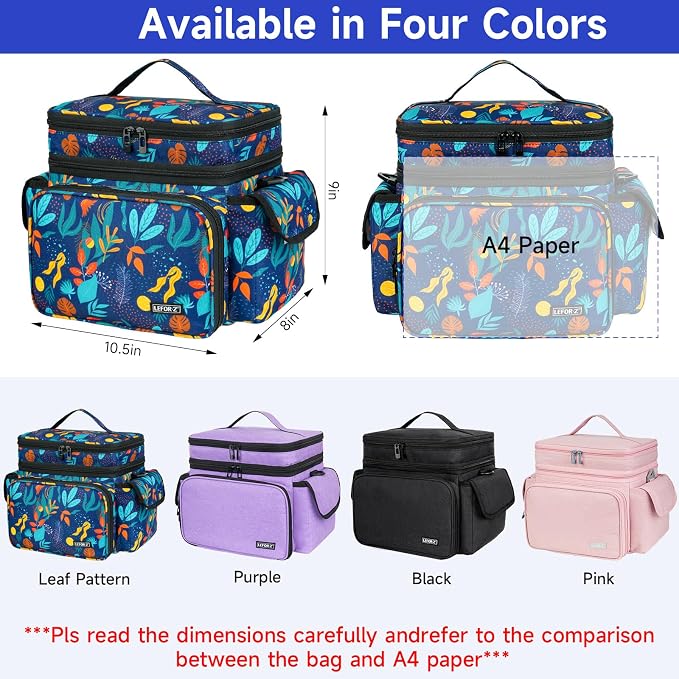 LEFOR·Z Small Sewing Supplies Organizer Bag, Sewing Box | Double-Layer Sewing - Image 2