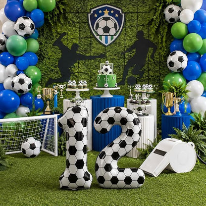 Big Soccer 12 Balloons, 9th Birthday Decorations - Image 5