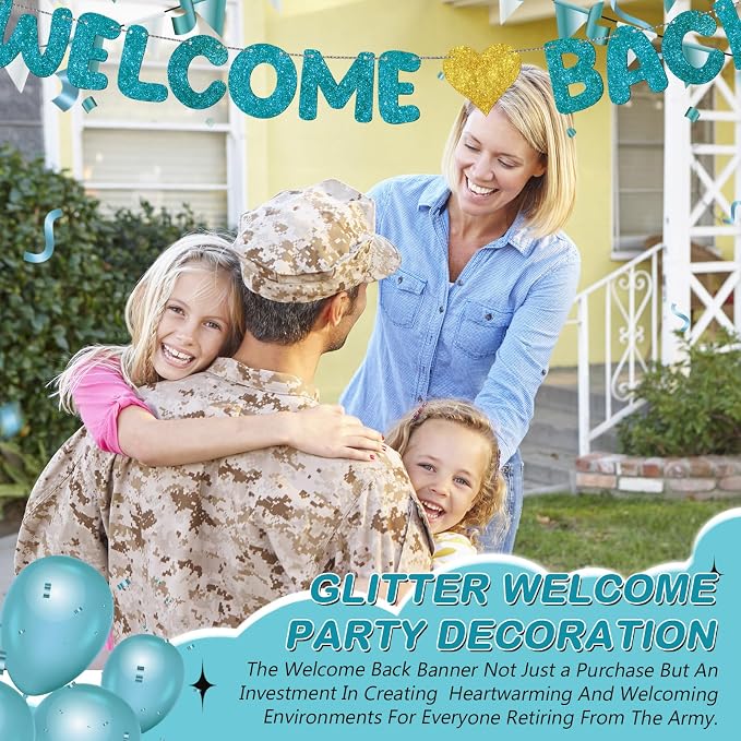 Fulmoon Pre Strung Welcome Back Glitter Banner First Day of School Party - Image 4