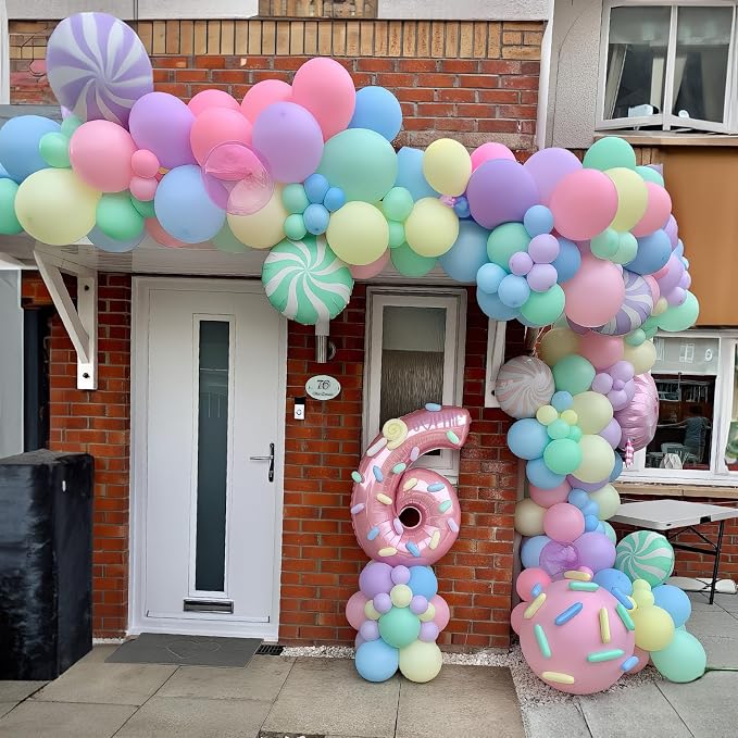 HILAVO Pastel Balloons 12 Inch Macaron Pink Blue Green Purple Yellow Pastel - Image 4