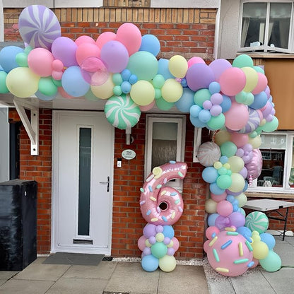 HILAVO Pastel Balloons 12 Inch Macaron Pink Blue Green Purple Yellow Pastel - Image 4