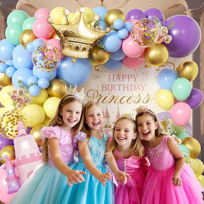 102pcs Princess Balloon Garland Arch Kit - Image 3