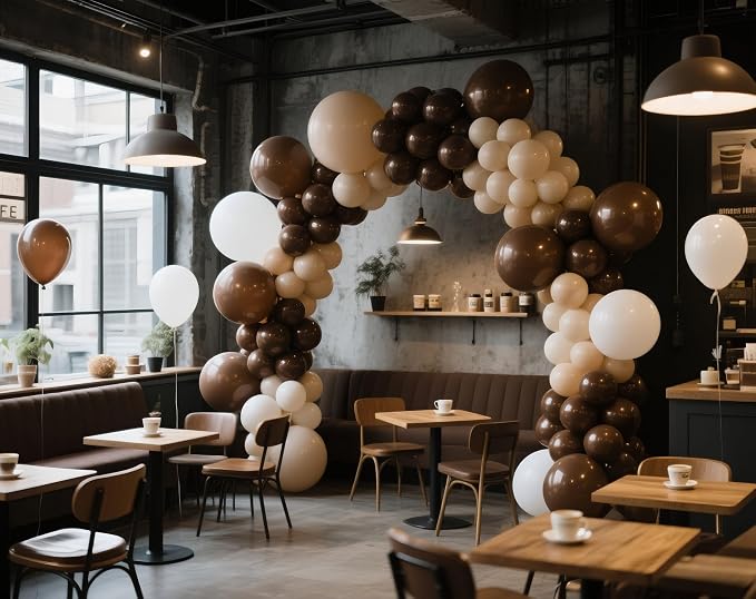 Dark Brown Balloons 145pcs Different Sizes 18 12 10 5 Inch Boho Brown Garland - Image 5