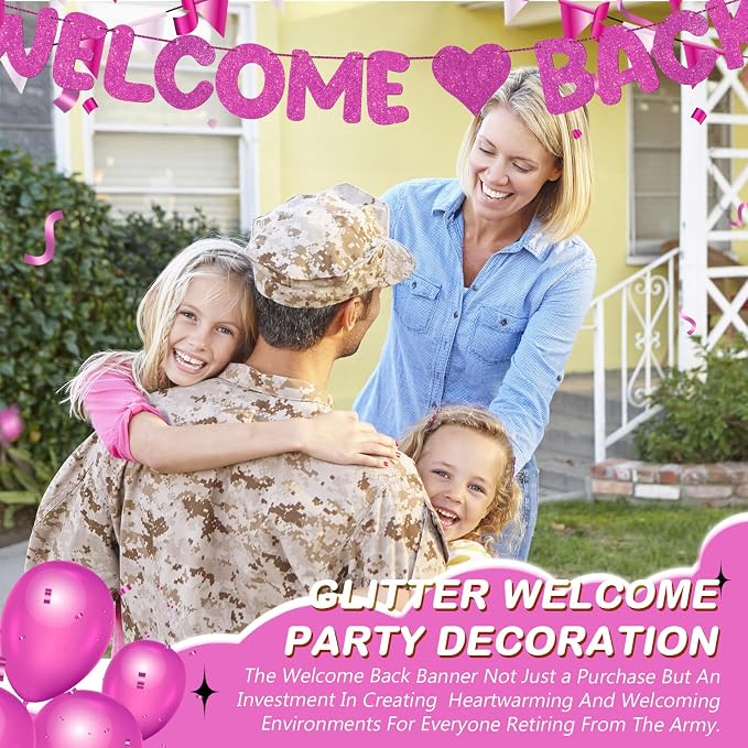 Fulmoon Pre Strung Welcome Back Glitter Banner First Day of School Party - Image 5
