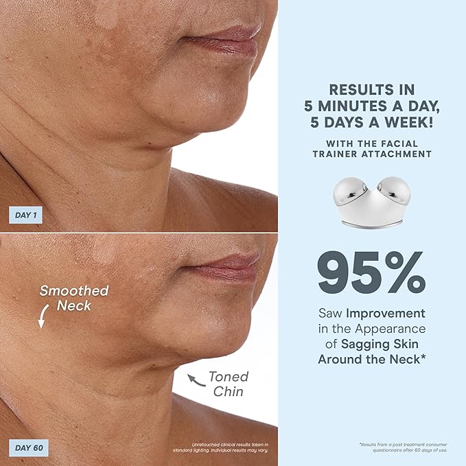 NuFACE Trinity+ Microcurrent Facial Device, Wrinkle Reducer + Effective Lip & Eye Attachment - FDA Cleared Face Toning Device for Targeted Treatment + Microcurrent Gel Activator & Silk Creme