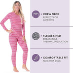 Rocky Thermal Underwear Women Long Johns Womens Thermals Top Bottom Set Fleece Lined Under Wear Clothes Base Layer Thermals