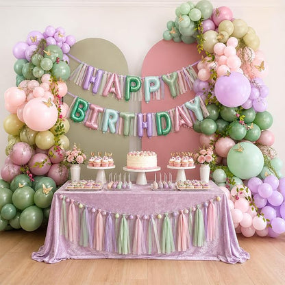 Fairy Balloon Arch Kit 120Pcs Sage Green Pink Purple Balloons Garland Dusty - Image 4