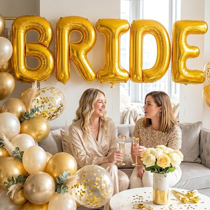 40 inch BRIDE Balloons Bachelorette, Giant Wedding Foil Balloon Letter Banner - Image 3