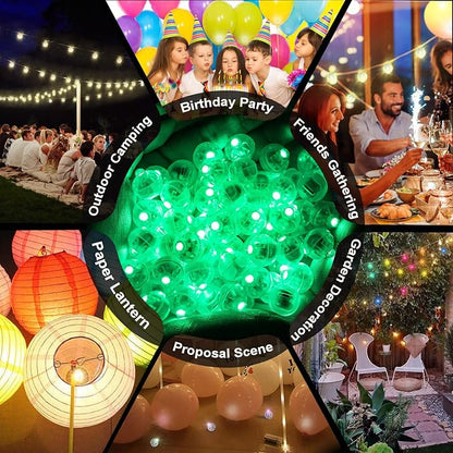 100pcs LED Green Balloon Lights, Round LED Mini Lights - Image 5