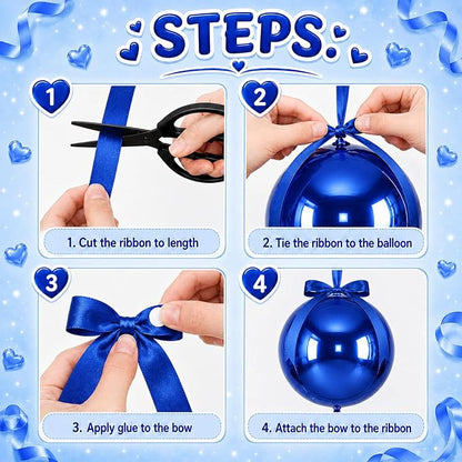 Navy Blue Round Foil Balloons - Image 3
