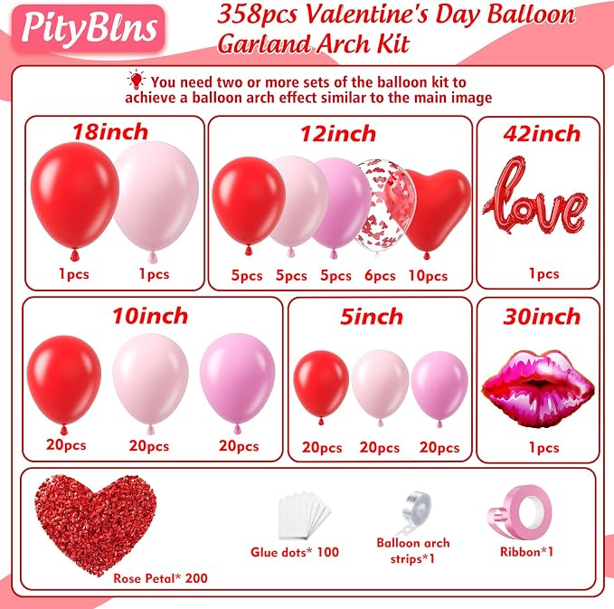 Valentine's Day Balloon Arch Kit - Image 2
