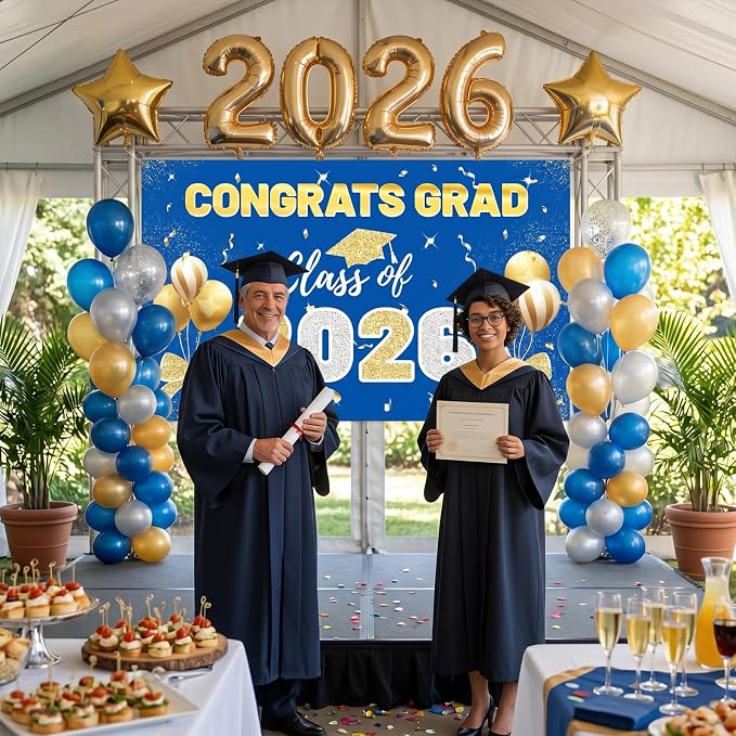 2026 Graduation Backdrop Blue - Image 4