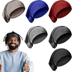 SATINIOR 6 Pcs Spandex Dreadlock Cap Dreadlock Tube Bands Unisex Men Women Elastic Hair Dreads Head Wraps Headbands for Dreads Accessories, 6 Colors(Dark Color)