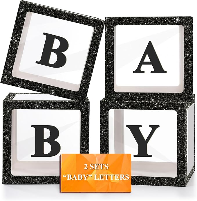 Ledido Baby Boxes with Letters for Baby Shower Decorations by Ledido