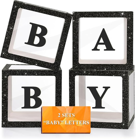 Ledido Baby Boxes with Letters for Baby Shower Decorations by Ledido