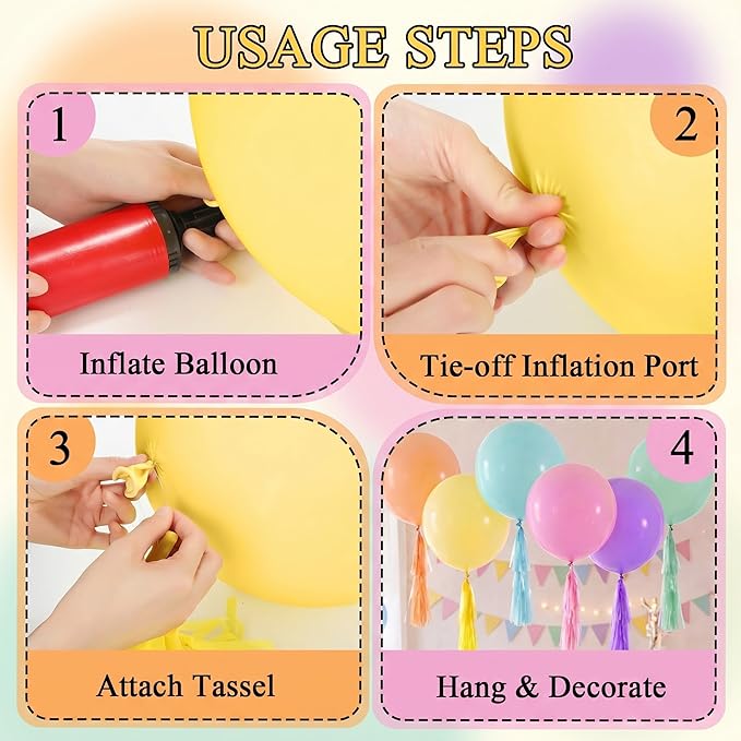 6 Set 36 Inch Giant Balloons - Image 3