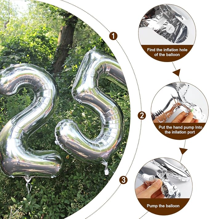 Number Balloons Silver 7 Balloon 40 inch - Image 6