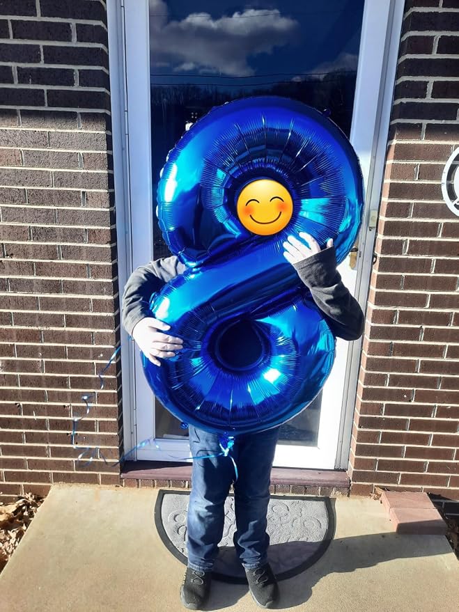 40 Inch Number 8 Balloon, Inflation Straw & Self-Sealing, Leak-Proof Aluminum - Image 4