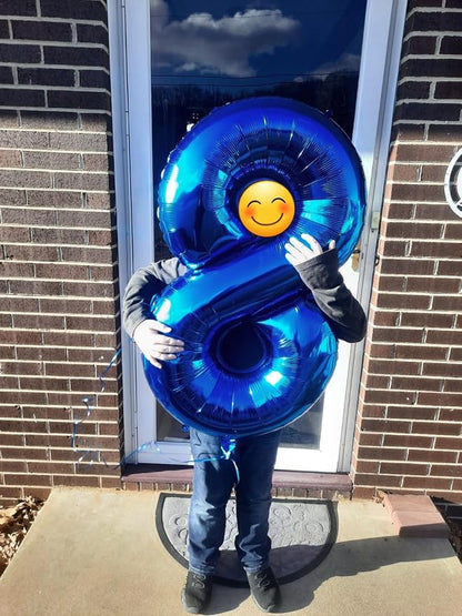 40 Inch Number 8 Balloon, Inflation Straw & Self-Sealing, Leak-Proof Aluminum - Image 4