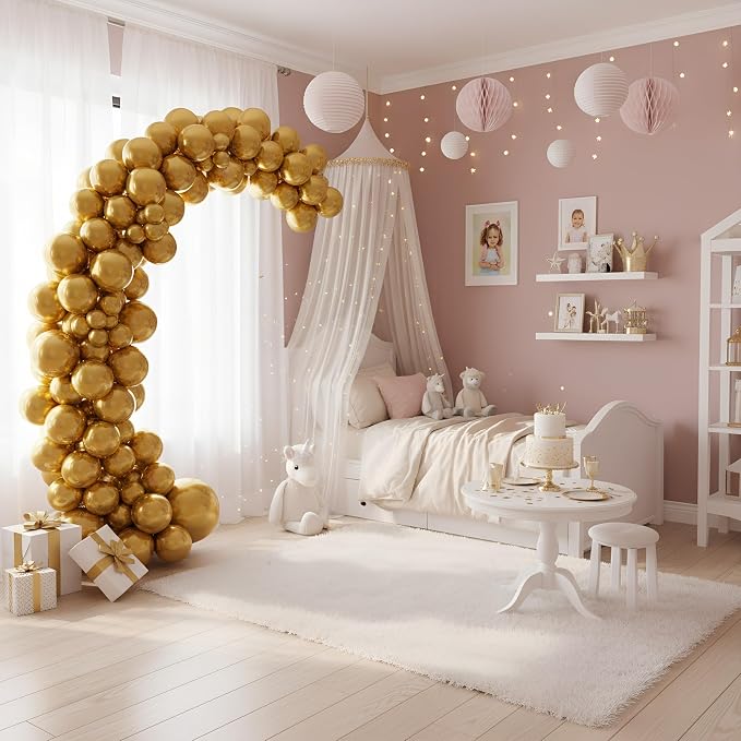 Vellax 146-Pc Metallic Gold Balloon Garland Arch Kit, Baby Shower DIY | 146-pc - Image 7