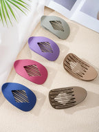 6 PCS Flat Hair Clips for Women - French Medium Flat Claw Clips for Thick Thin Hair, Strong Grip Non Slip Hair Claw Clips for Women Girls