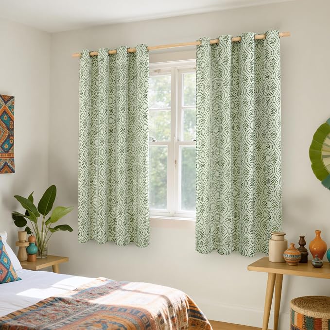 BGment Olive Green French Country Curtains 63 Inches Long - Image 2