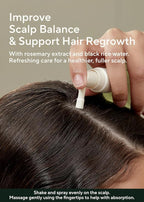 AROMATICA Root Enhancer Rosemary Water Spray for Hair Growth – Korean Hair Care Oil for Scalp Detox – Flaky & Itchy & Dry Scalp Treatment – Free from Sulfate, Silicone, and Paraben (3.38oz)