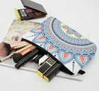 2 Pcs Cosmetic Bag for Women Small Make Up Bag Waterproof Travel Toiletries Pouch with Zipper for Organizing Small Items, Gift Bags for Birthday Christmas(Mandala)