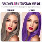 Temporary Hair Color Wax Dye,Hair Spray Color, Natural Hair Wax Color, Kids Temporay Hair Wax Dye Ash for Halloween Cosplay,Party,Masquerade (Purple, 120g)