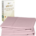 California Design Den King Size Pillowcase Set - 400 Thread Count, 100% Cotton Sateen, Set of 2 Pillow Covers, Soft and Breathable - Pink
