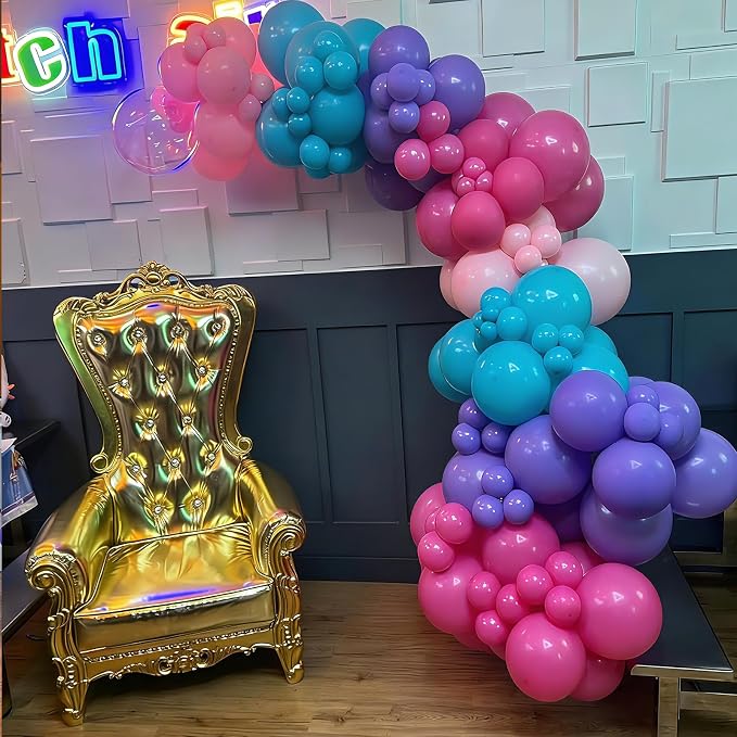 YMSZ Pink Blue Purple Balloons Arch Kit, Birthday Decorations - Image 7