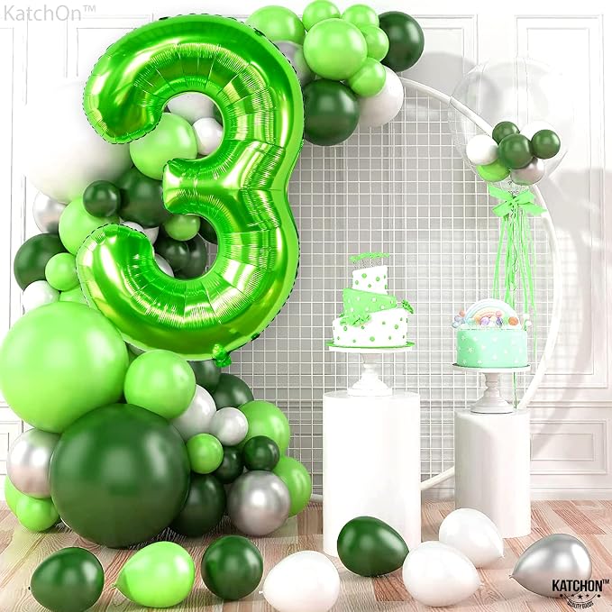 KatchOn Light Green Number 3 Balloon 40 Inch | Green 3 Balloon Number - Image 5