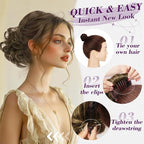 BARSDAR Dark Brown Ponytail Extension - 10 Inch Short Wavy Drawstring Ponytail Hair Extensions for Women - Synthetic Comb Clip in Ponytail Hairpieces Fake Pony Tails - Dark Brown
