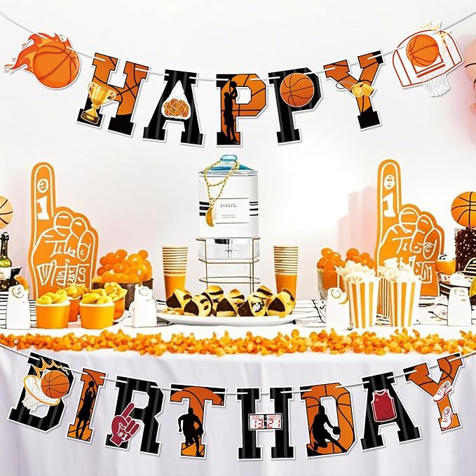 Basketball Birthday Banner Basketball Birthday Party Decorations Basketball - Image 7