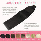 GOO GOO Tape in Hair Extensions Human Hair, 1B Natural black, 26inch 120g 40pcs, Skin Weft Seamless Invisible, Silky Straight with Thick Ends, Remy Human Hair