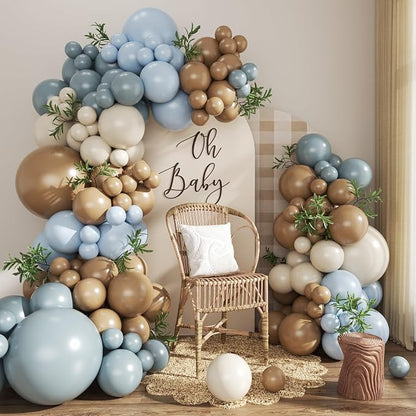 Blue and Brown Balloon Arch Kit by CROSSFINGERS