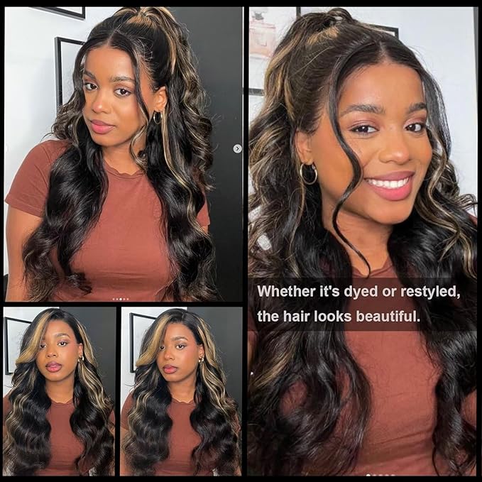 Lemoda 210% Density Full 13x4 Body Wave Lace Frontal Virgin Human Hair Wigs 15A HD Transparent Lace Frontal Wig Unprocessed Human Hair Wigs Pre Plucked Natural Hairline 20Inch