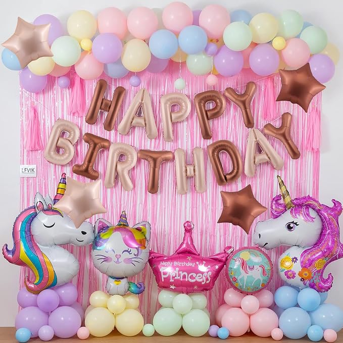 CANREVEL Happy Birthday Banner Decorations + 12Pcs Star Balloons, Chocolate | - Image 5