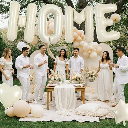 TONIFUL 40 Inch Cream White HOME Letter Balloon, Large Decoraction - Image 5