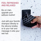 The Man Silicone Scalp Scrubber & Hook - Head Massager & Hair Brush for Men - Scalp Scrubber Exfoliator for Washing Hair - Reduces Dandruff & Stimulates Hair Growth - Men Shower Hair Brush (1 Set)
