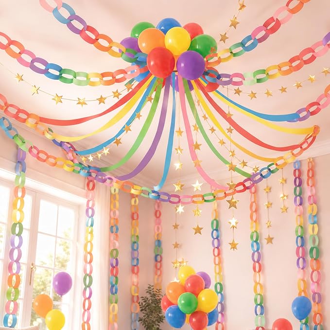 Rainbow Birthday Decorations Kit by Gleebixi