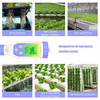 pH Meter for Water Hydroponics, 5-in-1 pH TDS EC Salt Tester for Water Nutrient Solution, Simultaneous Display of pH EC Temp for DWC Reservoir Tank, Aeroponic Garden, Growing System