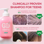 TS GD Shampoo for Teens | Korean Anti-Dandruff for Oily & Itchy Scalp | Fruity Allergy-Free Scent | Sulfate-Free Gentle Hair Care (14.1 Oz) (GD Shampoo for girl)