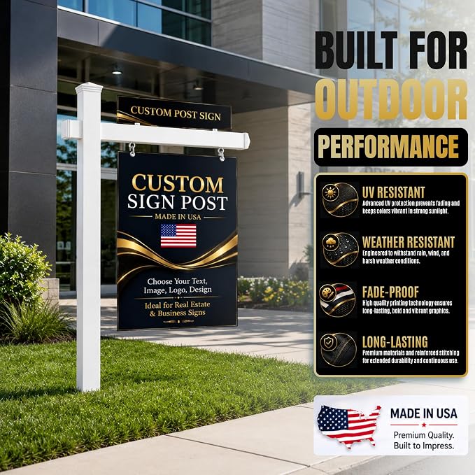 Custom Real Estate Sign Post By BCB Print – Yard Sign Holder - Image 5