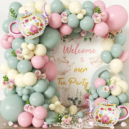 102pcs Tea Party Decorations Balloon Garland Arch Kit by Jenlion
